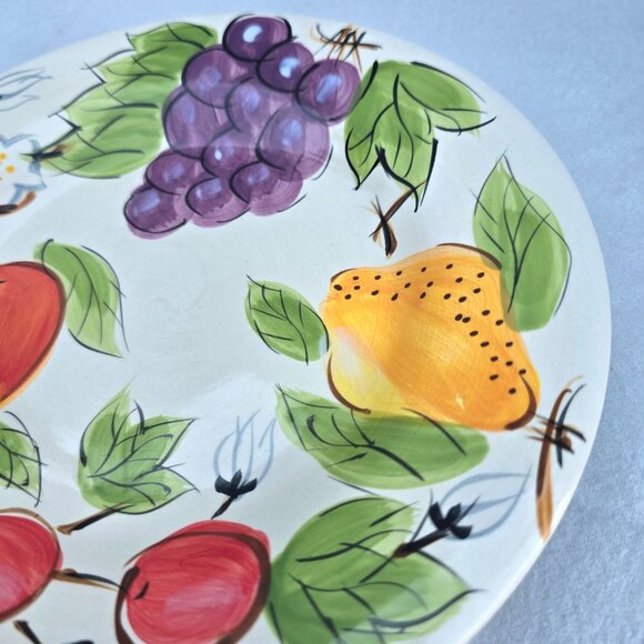 Set Of 3 Home (HMQ77) Salad Plates Fruit Grape Apples Pears Cherries 8 1/2" EUC - Picture 4 of 13